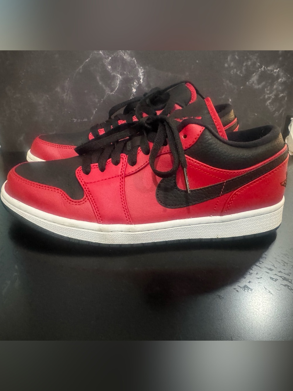 Nike Air Jordan Low-Top Sneakers - Red and Black - Picture 3 of 9